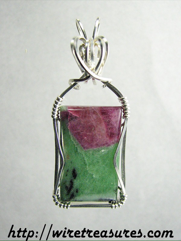 Rubies in Zoisite Pendant