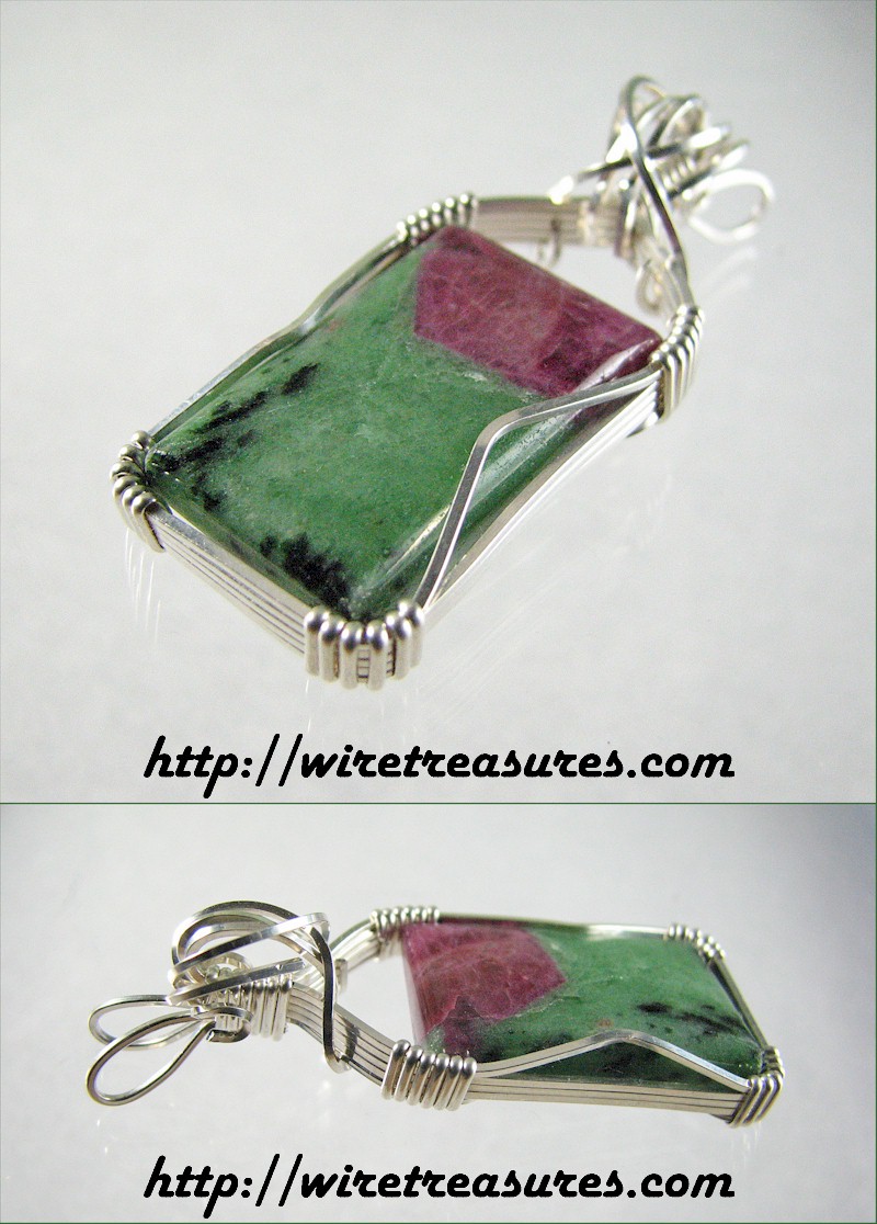 Rubies in Zoisite Pendant