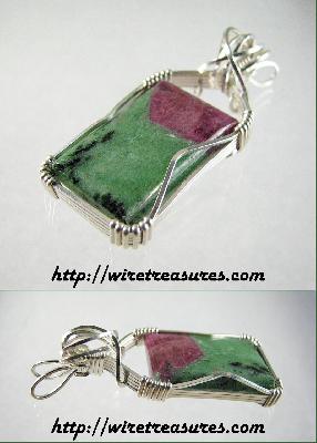 Rubies in Zoisite Pendant