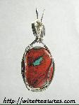 Chrysocolla and Cuprite ("Sonora Sunset") Pendant