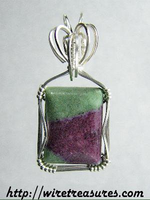 Rubies in Zoisite Pendant