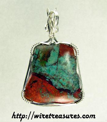 Chrysocolla and Cuprite Pendant