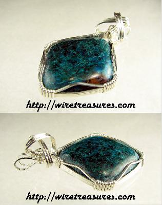 Chrysocolla & Azurite Pendant