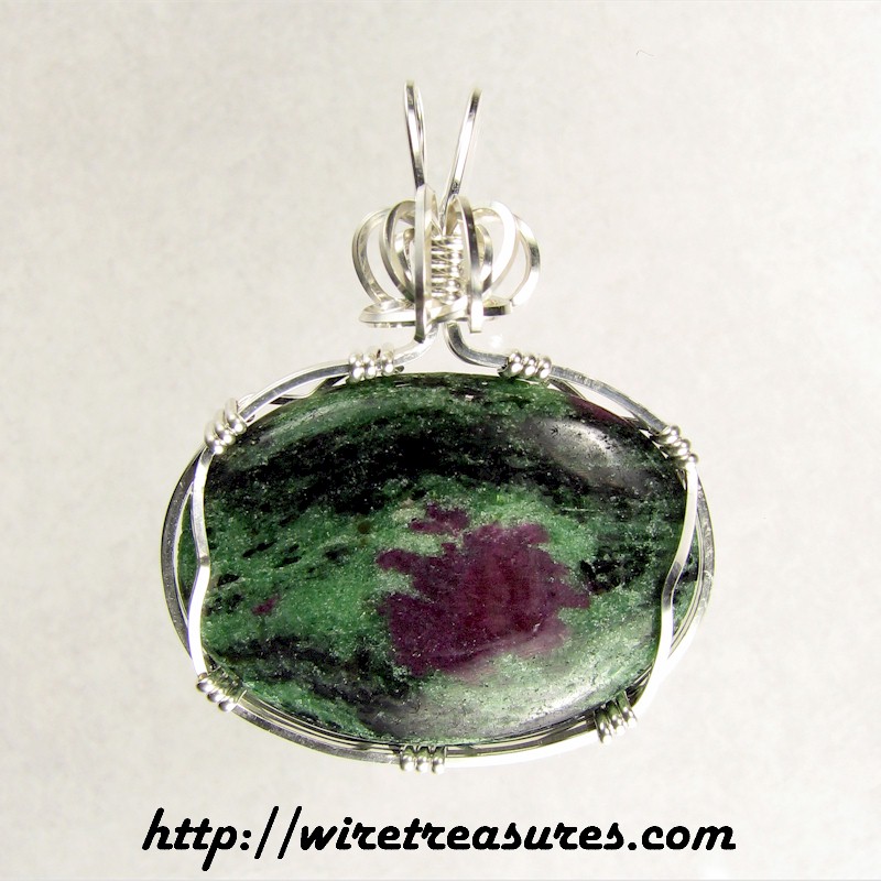 Rubies in Zoisite Pendant