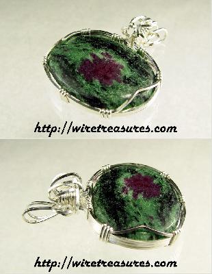 Rubies in Zoisite Pendant