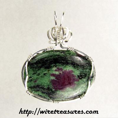 Rubies in Zoisite Pendant
