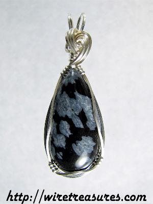 Snowflake Obsidian Pendant
