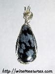 Snowflake Obsidian Pendant