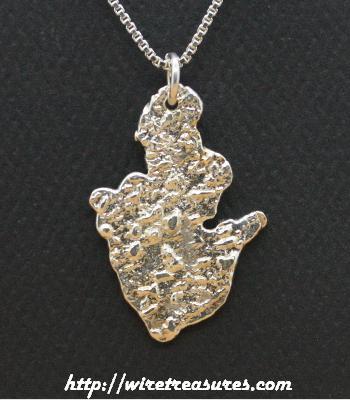 Brick-Cast Silver Pendant
