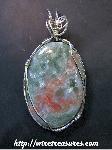 Seraphinite & Sunstone Pendant
