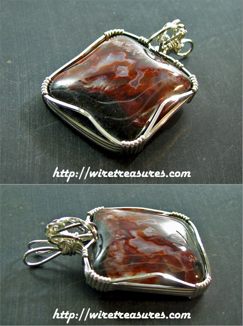 Seam Agate Pendant