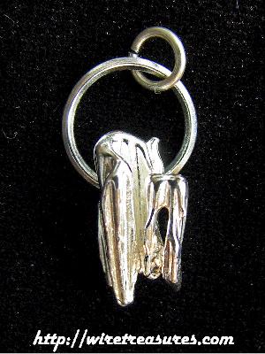 Pinestraw Cast Silver Pendant