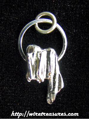 Pinestraw Cast Silver Pendant