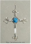 Howlite Bead Cross Pendant