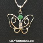 Aventurine Butterfly Bead Pendant