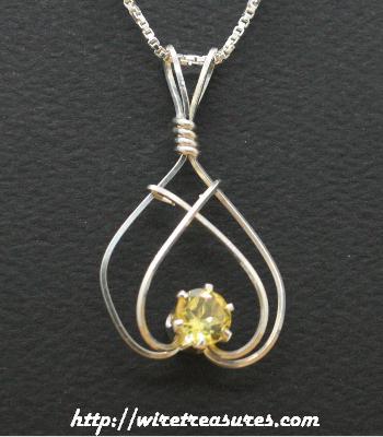 November Birthstone Pendant with Topaz CZ